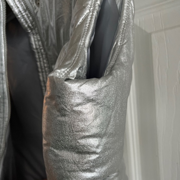 Michael Kors Silver Puffer Vest - Picture 8 of 16